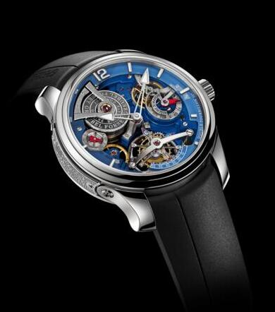 Replica Greubel Forsey Watch Double Tourbillon Technique Blue Platinum Men